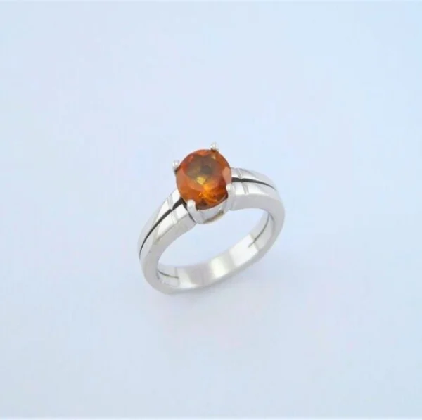 Anillo en plata ley 950 con gema semipreciosa
