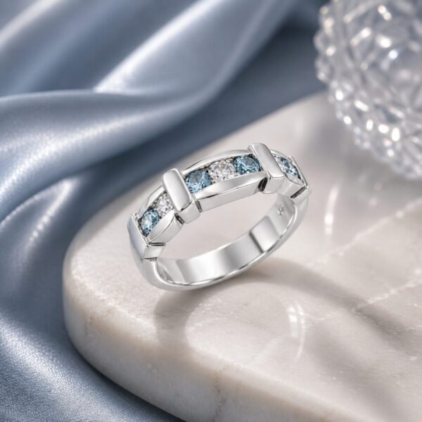 Anillo en Plata Ley 950 con Gema Semipreciosa Topacio