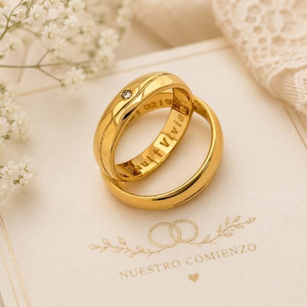 Argollas en Oro Ley 18 kt