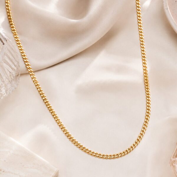 Cadena tejido Grumet en Oro 18 kt