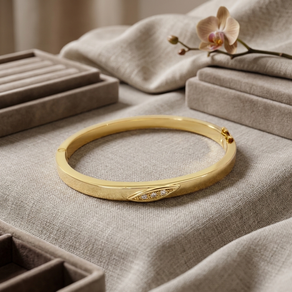 Brazalete en Oro Ley 18 kt con Diamantes - Image 2