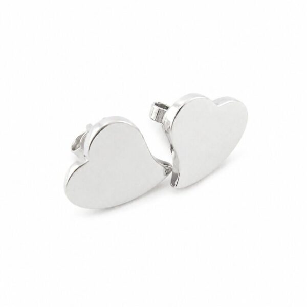 Aretes en Plata Ley 950 en Forma de Corazón