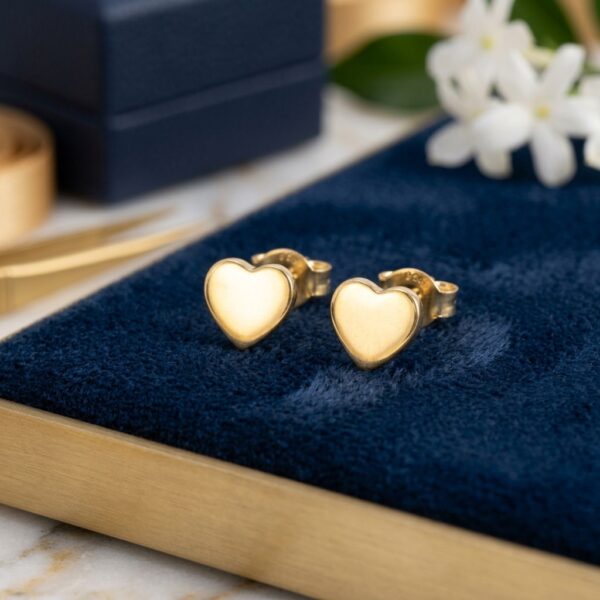 Topos en Oro Ley 18 kt  Diseño de Corazón