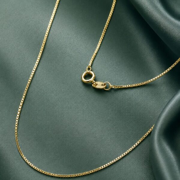 Cadena tejido eslavón en oro 18 KT