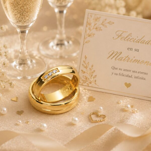 Argollas en Oro Ley 18 kt con Circones