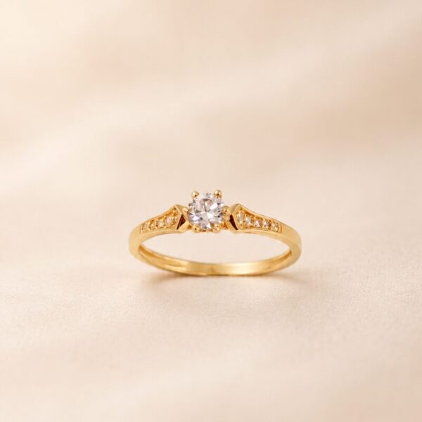 Anillo de Compromiso en Oro 18 kt con Circones